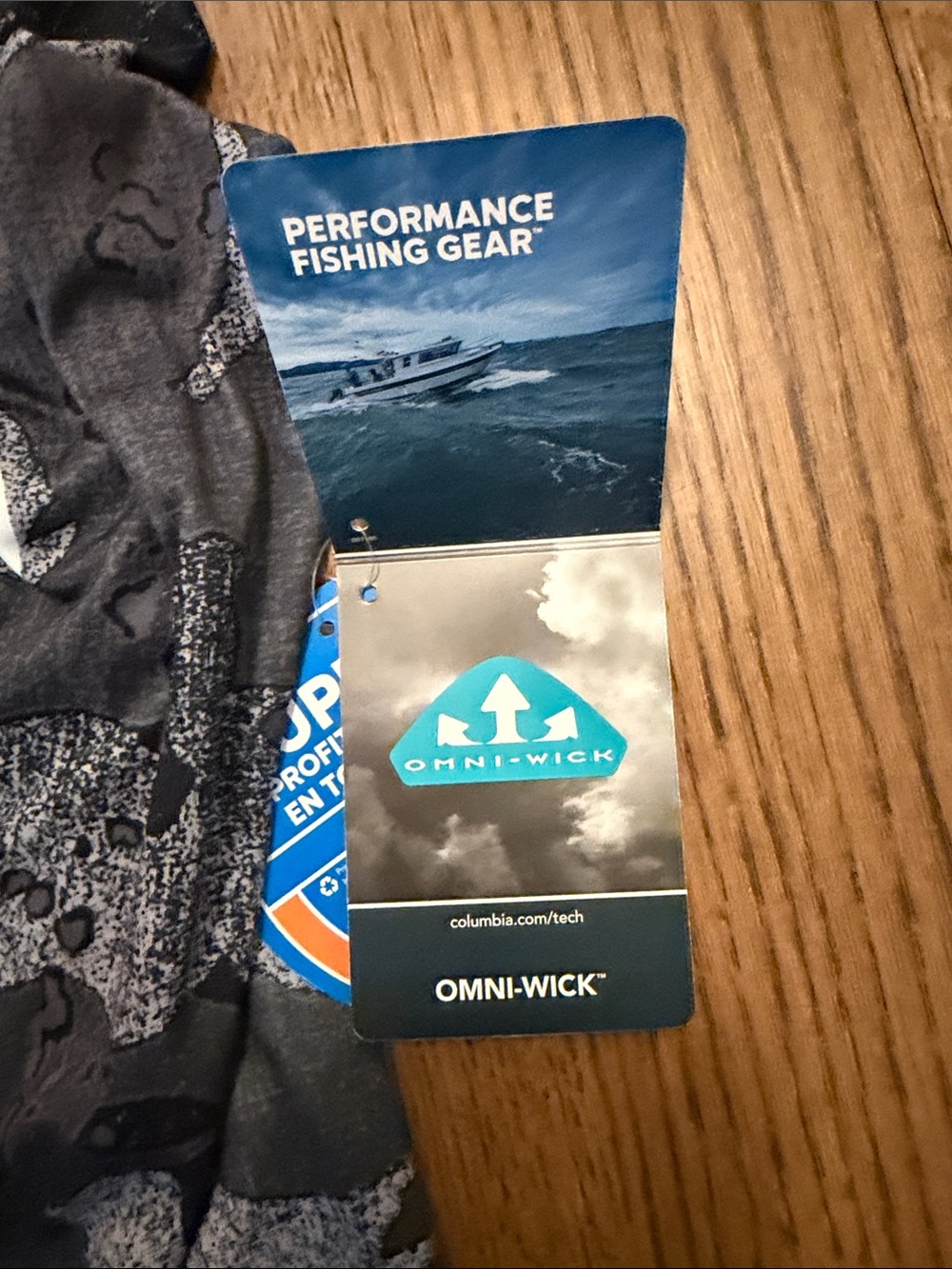 Columbia Boys' Black and Gray Camo Long Sleeve Performance Shirt - Picture 3 of 3